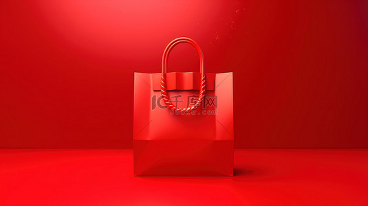 节日购物喜悦节日红包充满活力的背景销售横幅设计 3D 插图