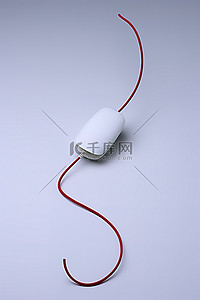 鼠标免抠背景图片_有红线的电脑鼠标