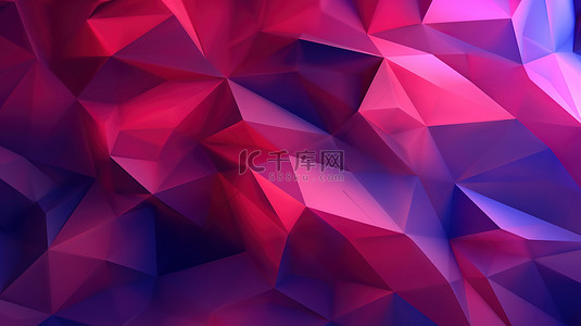 多色调背景图片_3D 多边形中的抽象模板，具有紫色和粉色 3D 渲染的色调