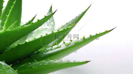 药材背景图片_白色背景与充满活力的绿色植物