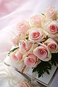 花玫瑰背景图片_玫瑰和一张塞满玫瑰的卡片