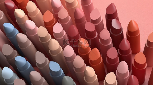 美容化妆广告背景背景图片_时尚柔和的质感，带有口红污渍，用于引人注目的传单传单和明信片 3D 插图