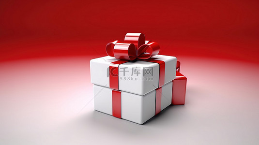 精美礼包背景图片_包装精美的礼品盒的 3D 渲染插图