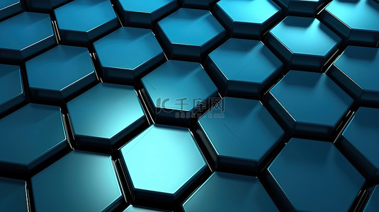 陶瓷背景背景图片_六角形 3D 面板，采用现代蜂窝蜂窝设计