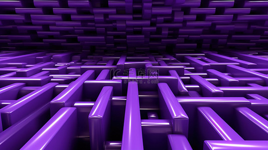 渐变科技感曲线背景图片_丰富的紫色抽象背景中的豪华几何图案，具有动态风格，非常适合商业 3D 插图