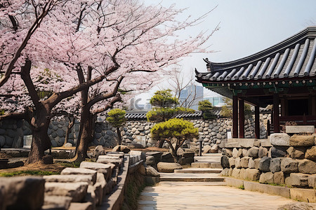 Sandwipe ddrm 的韩国传统花园和公园 朝鲜花园