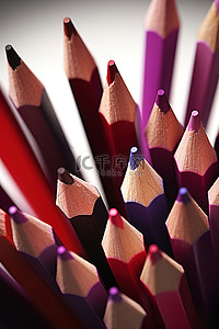 一组彩色铅笔彩色蜡笔和彩色纸