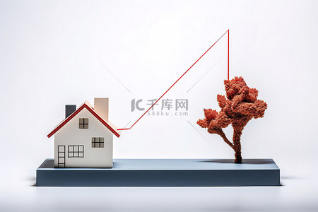 从蓝色图表查看的房屋模型