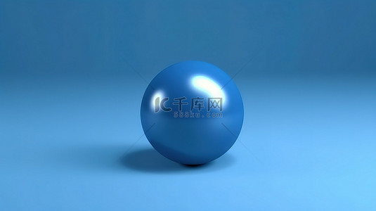 抽象圆形图案背景图片_蓝色背景上孤立的蓝色球形球的 3d 渲染
