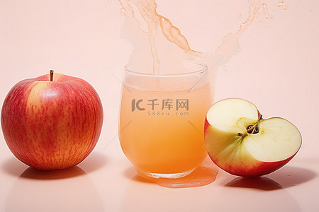 健康新鲜背景图片_苹果汁的健康益处