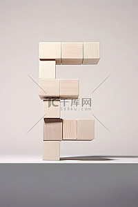 雕塑睡觉背景图片_用木块制成的字母 f
