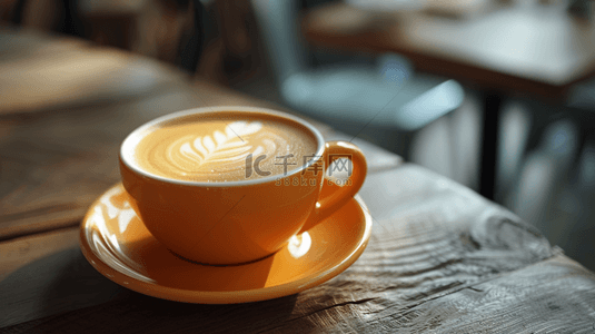 奶茶店招牌背景图片_一杯温馨暖心的咖啡饮品图片3