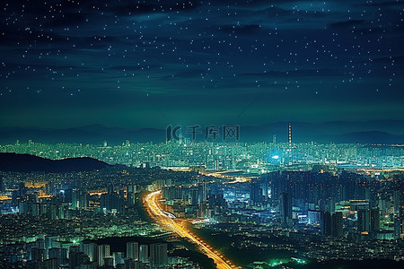 水n背景图片_首尔城市景观