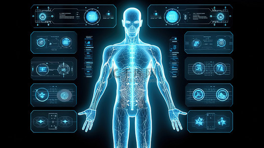 机器人界面背景图片_AI 机器人利用 3D 渲染技术和 HUD 界面增强医疗程序