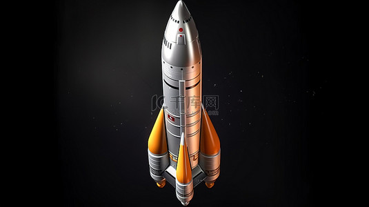 天文学背景图片_为天文学爱好者提供的逼真太空火箭的标志性 3D 渲染