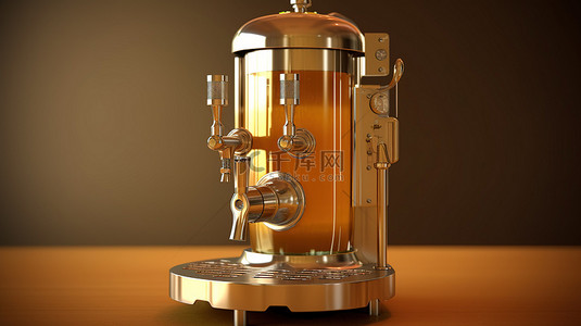 啤酒白背景图片_3d 渲染的啤酒机
