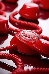 新一代红色有线电话