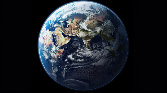 太空星球背景图片_行星地球的超现实 3D 渲染