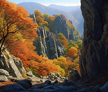 秋天的山风景