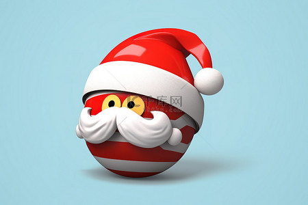 圣诞卡通填充鸡蛋与圣诞老人的帽子和小胡子