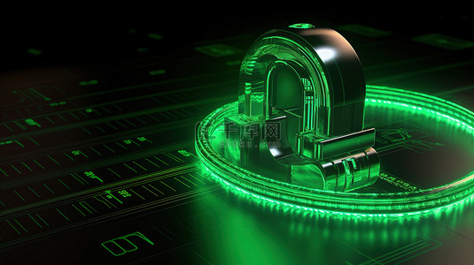 数字锁和安全密码概念保护您的网络安全和在线数据