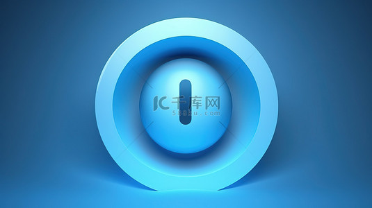 3d 渲染插图圆形对话框与蓝色男性性别符号
