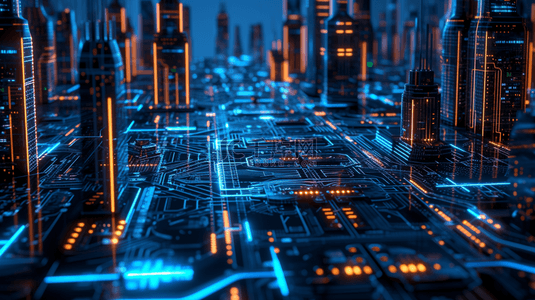 蓝色科技感商务智慧城市图片15
