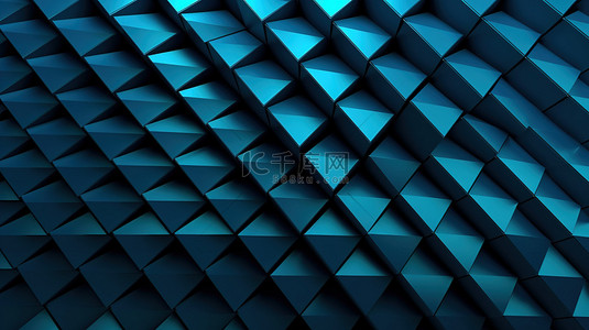 3d 中的蓝色菱形图案是单色背景上方形形状的集合