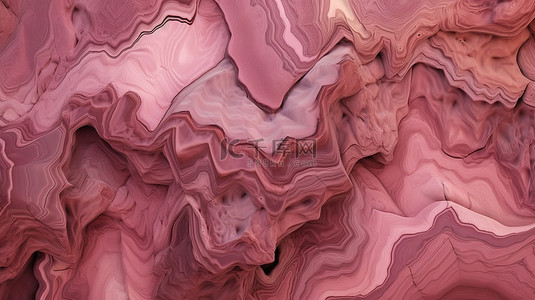 3d 渲染石材表面背景上的粉红色石英抽象纹理