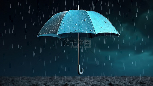 下雨水背景图片_阴沉的天空下倾盆大雨，3d 雨季