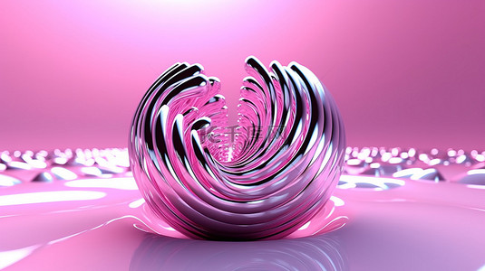 抽象 3d 粉红色球体