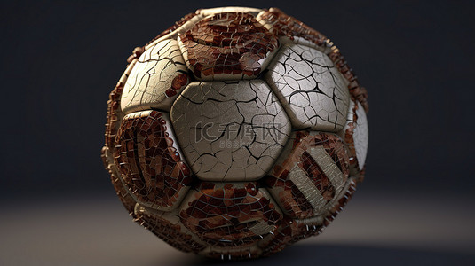 新闻插画背景图片_足球足球纹理 3D 渲染形成“新闻”一词