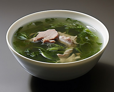 食物汤背景图片_紫菜汤刨肉