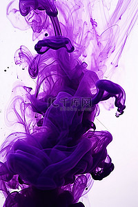 飞溅海浪背景图片_紫色墨水烟雾液体飞溅