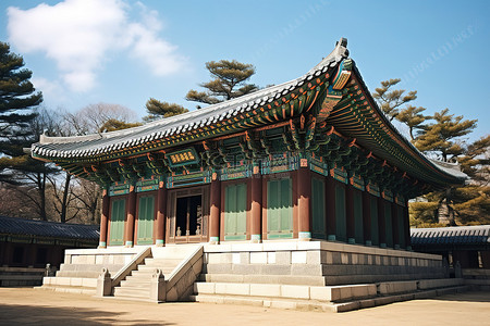 满洲西门韩国寺庙建筑