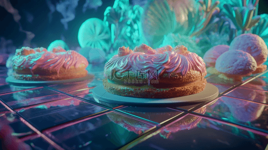 甜品可爱背景图片_奶油蛋糕甜品美食梦幻摄影广告背景