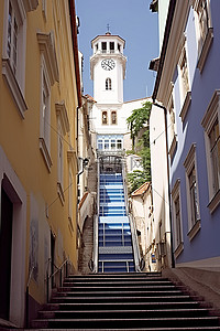 老城区的楼梯