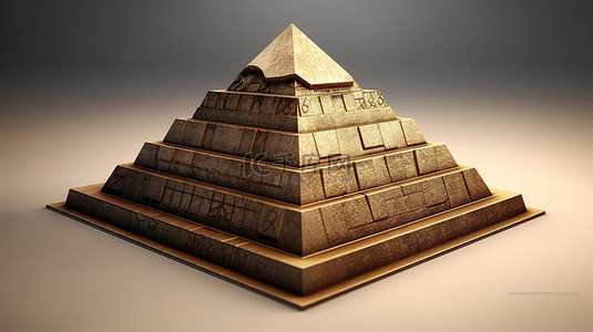 透视背景与概念 3d 金字塔