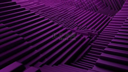 螺旋形线条背景图片_带紫色线行的图案几何背景 3d 插图
