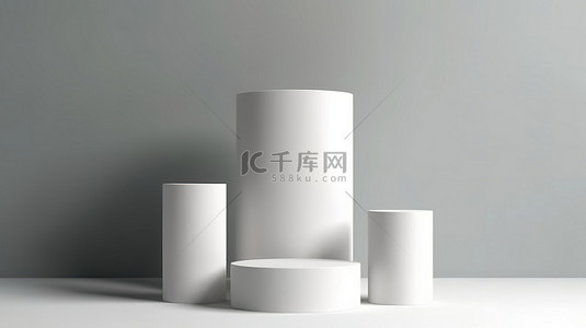 产品服务手册背景图片_用于产品展示的抽象阴影背景上的时尚 3D 圆柱讲台