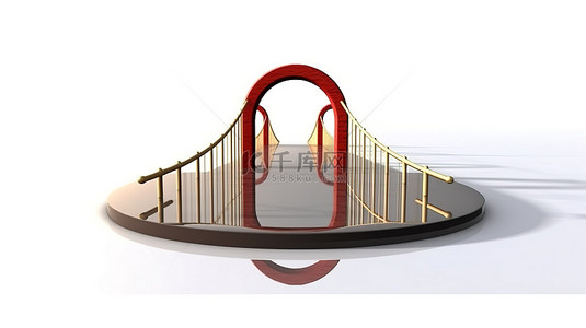 成就之门 3d 插图成功之桥