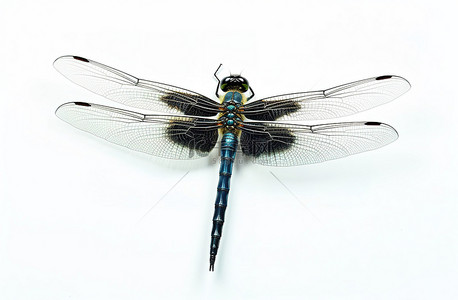 房费蜻蜓背景图片_黑色翅膀的蜻蜓在空中