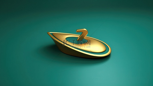 潮水绿色背景标志性显示屏上的福尔图纳金鼠标指针