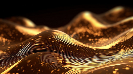 闪光字背景图片_辐射波光粼粼的波浪抽象的金色闪光背景