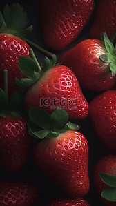 叶子草莓背景图片_水果健康食物