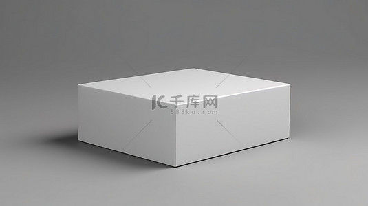 用于产品展示的 3D 渲染空白白盒包装
