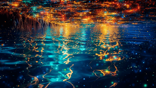 水圈面膜背景图片_水霓虹水波纹背景