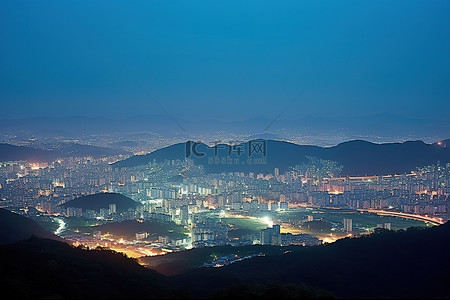 韩国龙仁市夜景