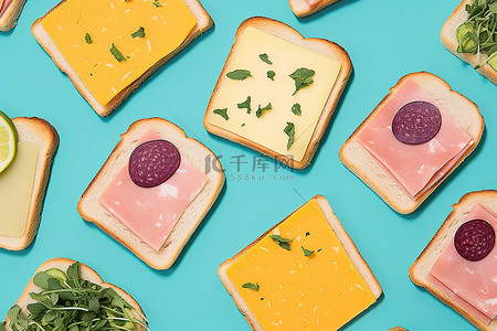 三明治奶酪背景图片_奶酪吐司用新鲜的食材和配料