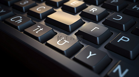 使用 ctrl z 快捷按钮和撤消键盘概念的控制键盘背景的 3D 渲染